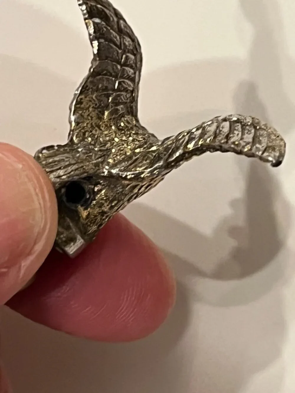 Vintage Silver Plated Handled Double Jigger Twisted Stem Crested Eagle Finial